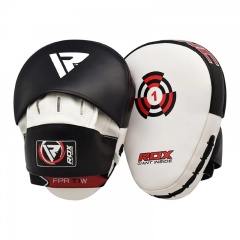 RDX Sports T1 Curved Hook and Jab Boxing Pads (White/Black)